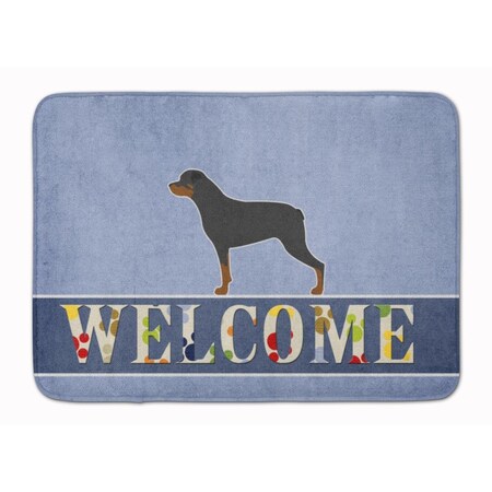 Carolines Treasures Rottweiler Welcome Machine Washable Memory Foam Mat BB5570RUG